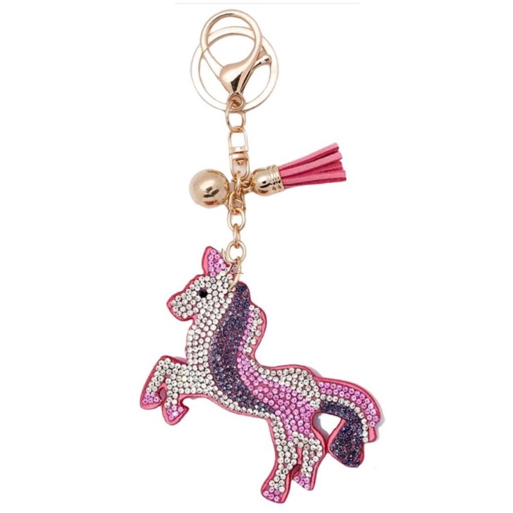 Unicorn Pink Purple Keychain